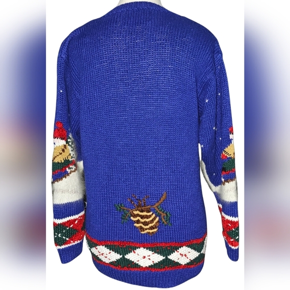 Croft & Barrow Vintage Knitted By Hamd Christmas Winter Cardigan XS EUC - Picture 4 of 13